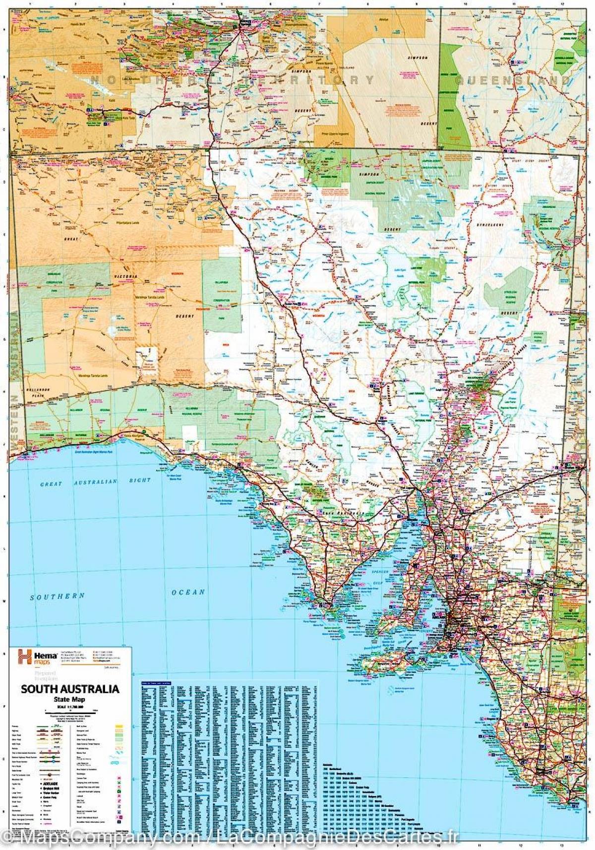 mapa south Australia