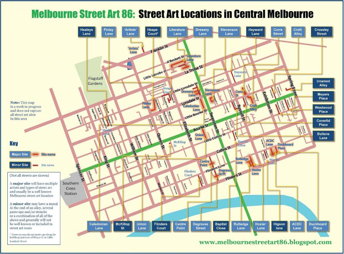 Melbourne errepide mapa
