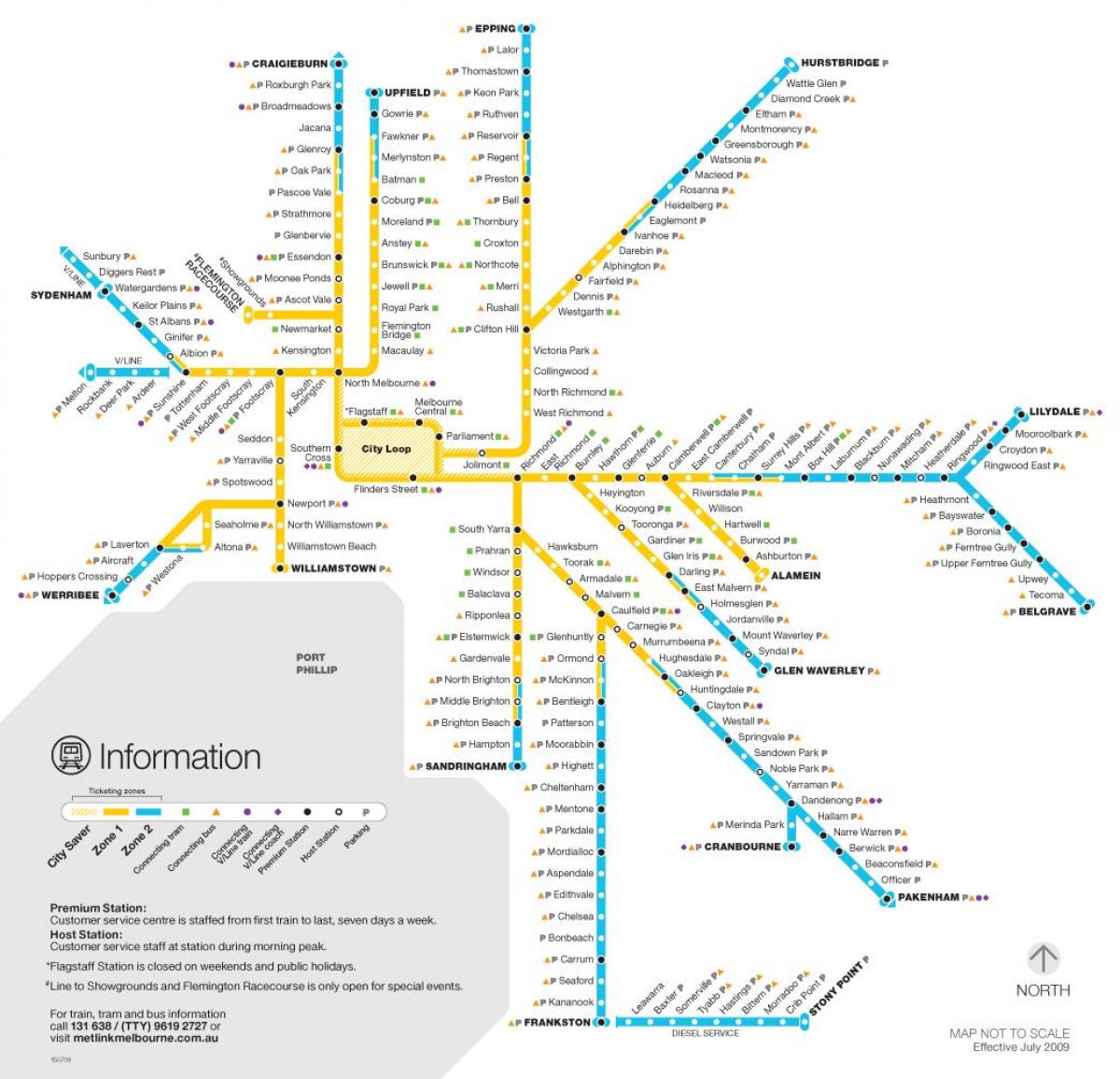 metro Melbourne mapa