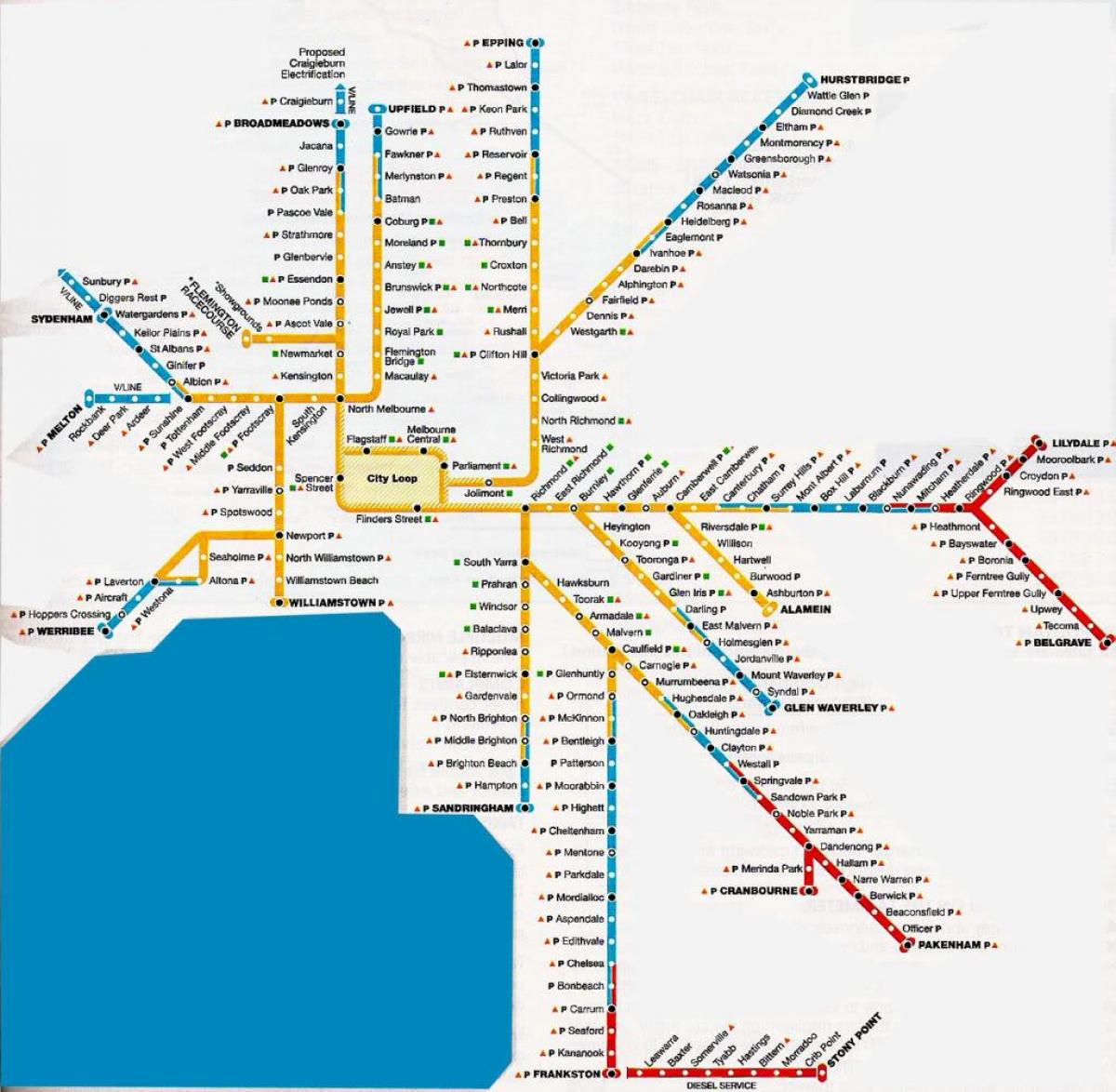 Melbourne metropoli mapa