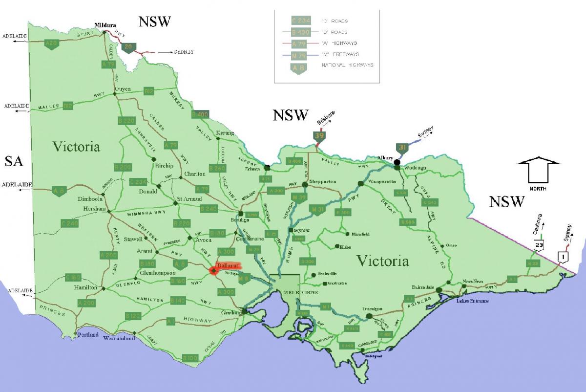 postcodes Victoria mapa