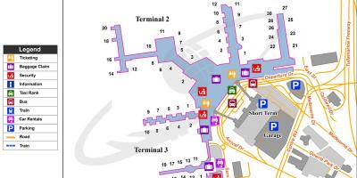 Melbourne Tullamarine aireportuko mapa