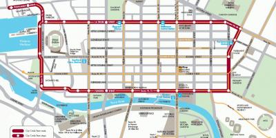Melbourne hirian begizta tren mapa