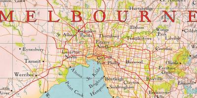 Melbourne munduko mapa