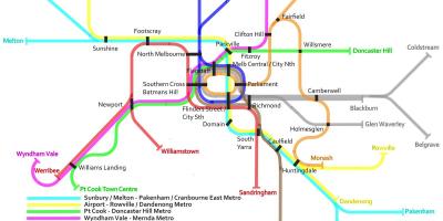 Metro -, tren mapa Unibertsitatea
